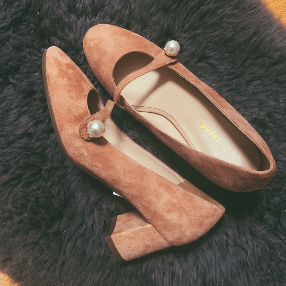 Dusty rose Mary Jane Block Heels